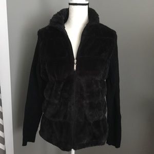 Effeci Faux Fur Sweater Jacket